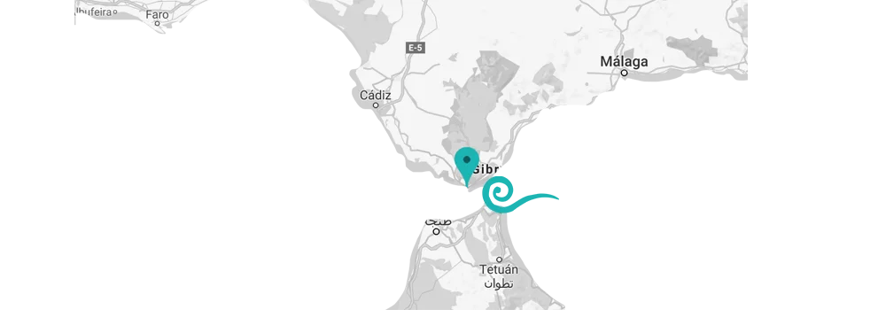 Carte des spots de kitesurf à Tarifa